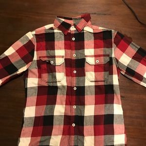 Red/white Flannel plaid shirt sz medium